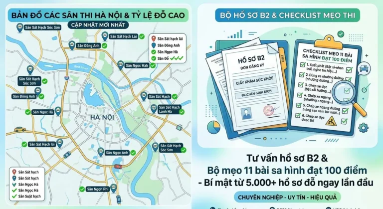 Mẹo thi sa hình B2 đạt 100 điểm: Tránh 7 lỗi khiến 90% học viên trượt (2026)