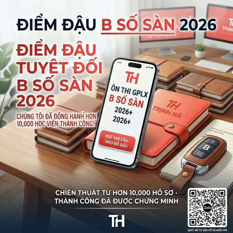 Thi bằng lái xe B số sàn bao nhiêu điểm đậu? Ngưỡng điểm chuẩn 2026